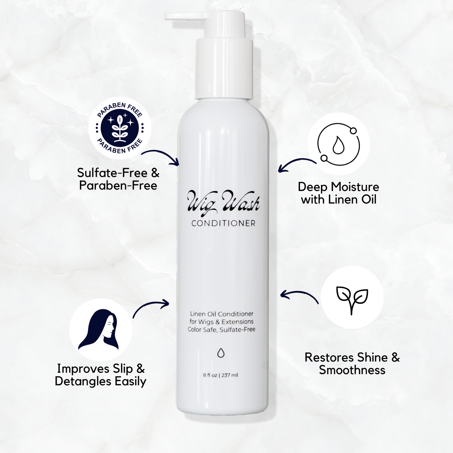 Wig Wash™ Linen Oil Conditioner 8oz