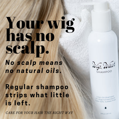 Wig Wash™ – Shampoo for Human Hair Wigs & Extensions (8 oz)