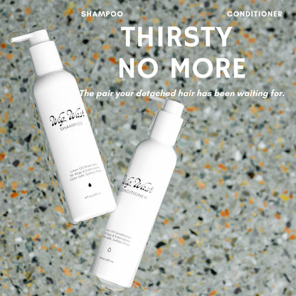 Wig Wash™ Shampoo & Conditioner Set for Human Hair Wigs & Extensions – Complete Wig Care System for Softness & Shine
