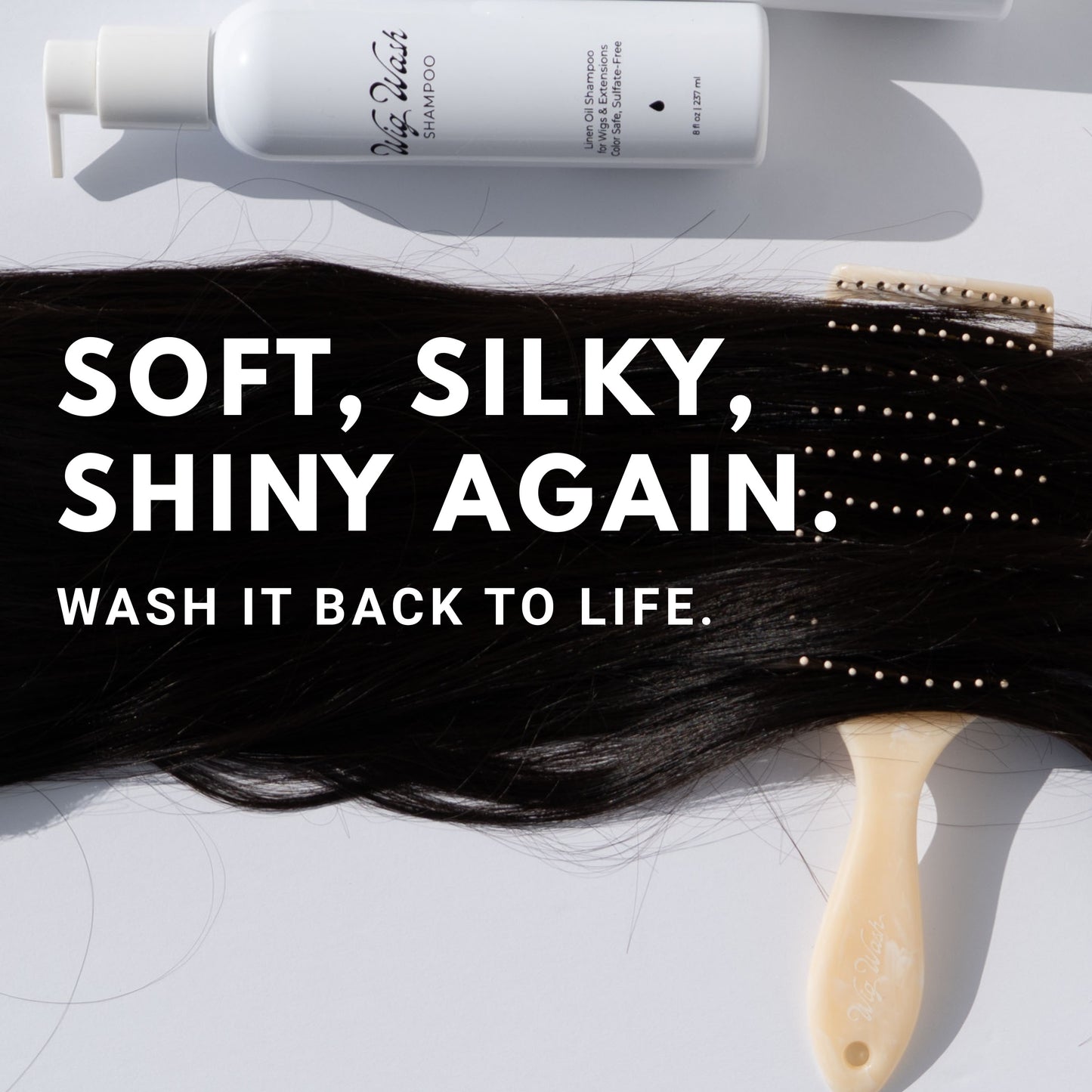 Wig Wash™ – Shampoo for Human Hair Wigs & Extensions (8 oz)