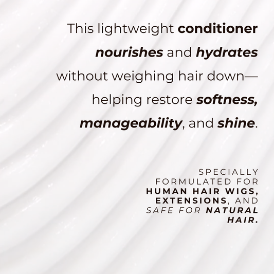 Wig Wash ™ Conditioner for Human Hair Wigs & Extensions – Linen Oil Formula (8oz)