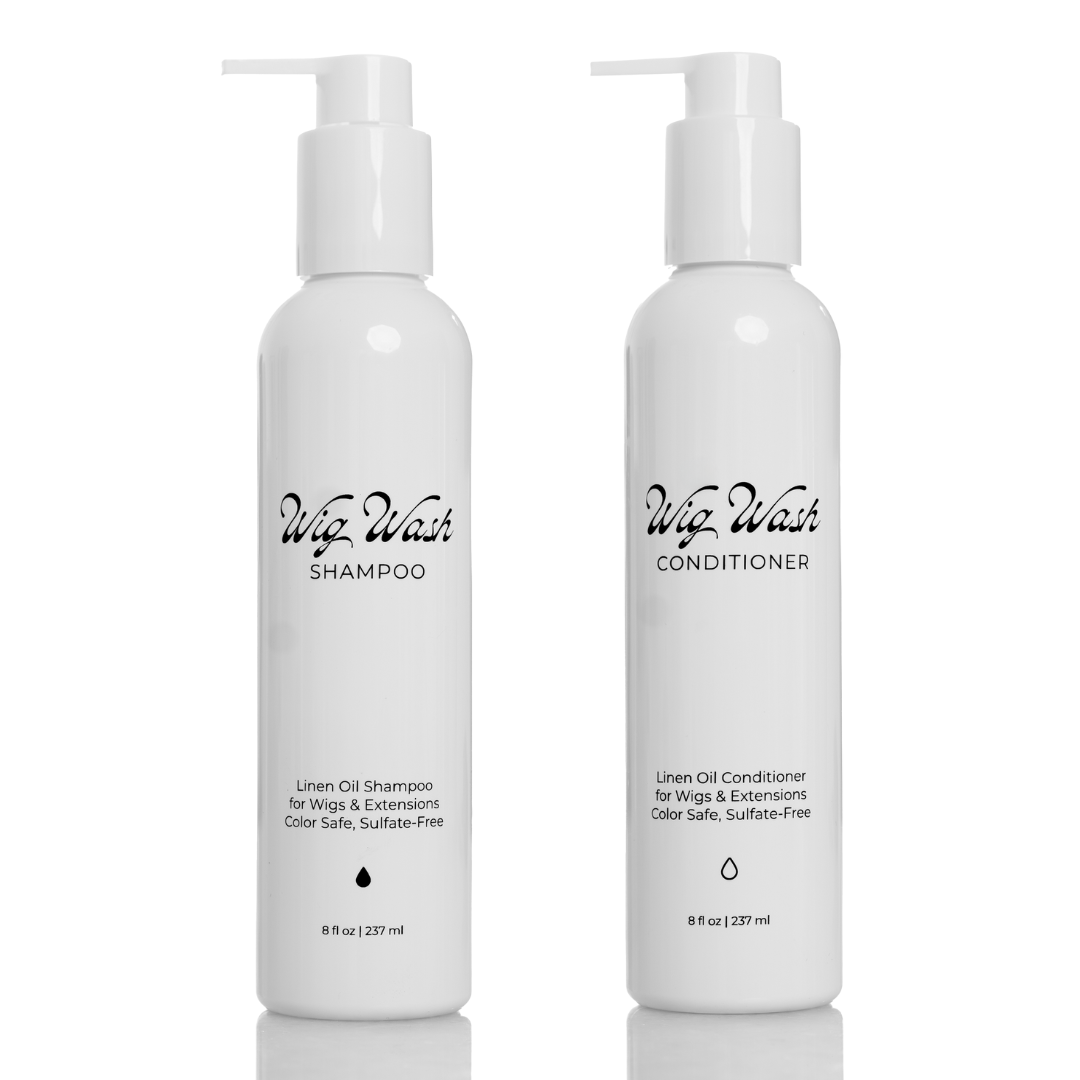 Wig Wash™ Shampoo & Conditioner Set for Human Hair Wigs & Extensions (2×8oz)