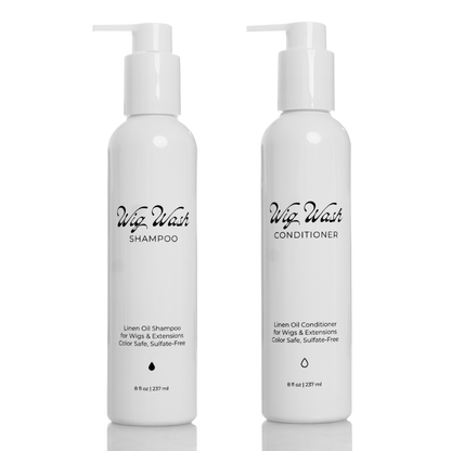 Wig Wash™ Shampoo & Conditioner Set for Human Hair Wigs & Extensions (2×8oz)