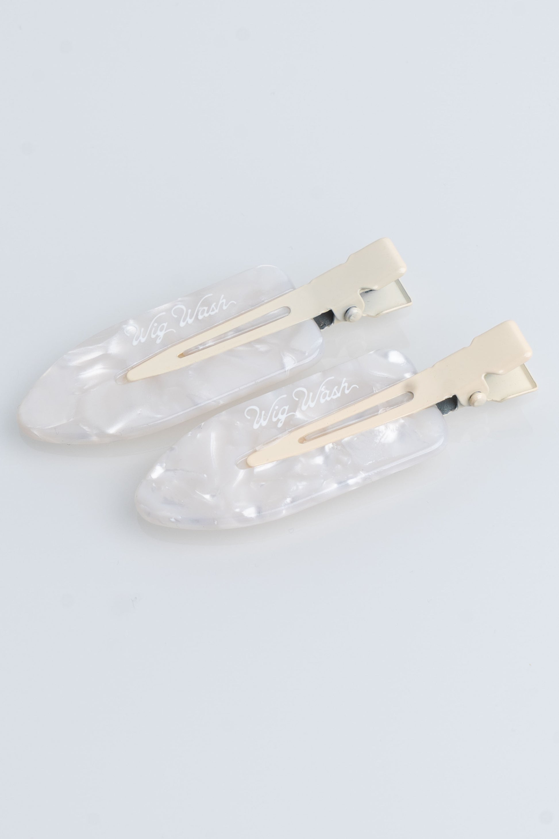 Pearl white Wig Wash no dent acrylic hair clips for human hair wigs and extensions styling